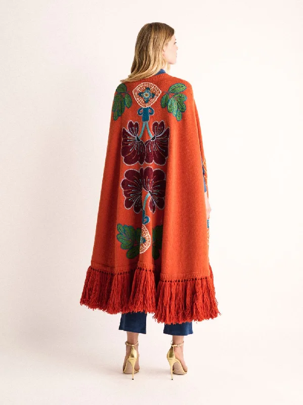 Women's clothing try-before-buy-Saphire Rooibos Tea Embroidered Cape