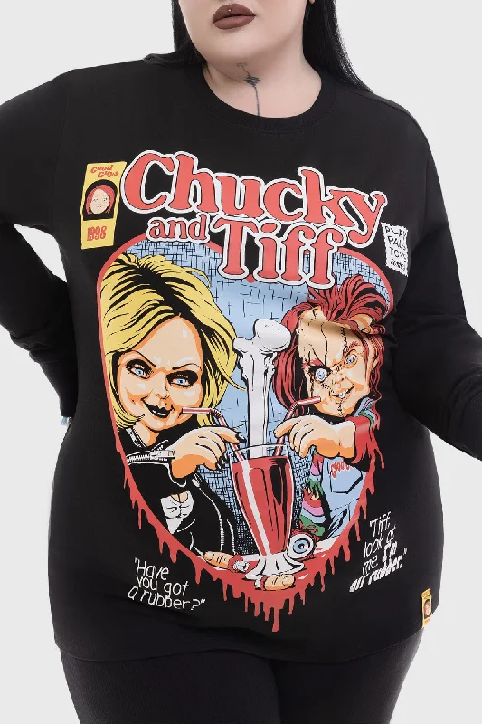 Anti-static hoodies & sweatshirts-Chucky & Tiff Forever Sweatshirt [PLUS]