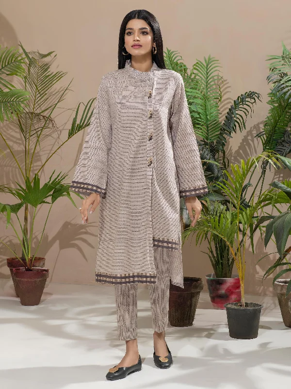 Women's clothing cozy sweaters-Khaddar Shirt-Printed (Unstitched)