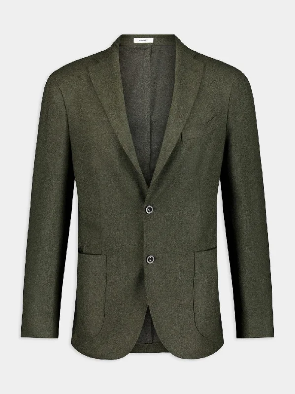 Women's clothing turtleneck-Single-breasted Wool Blazer