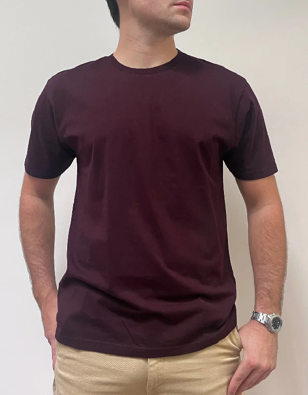 Comic Tops-Classic Organic Tee in Oxblood Red