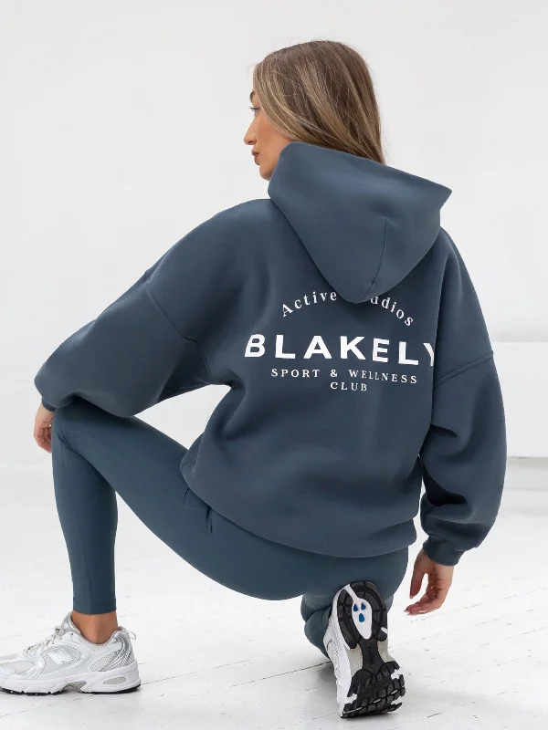 Local hoodies & sweatshirts-Active Studios Oversized Hoodie - Slate Blue