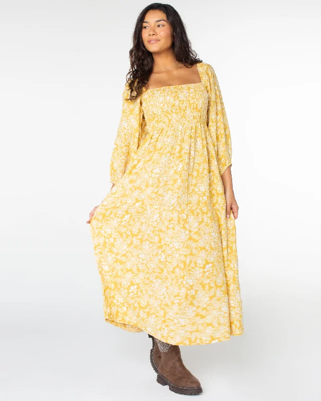 Boho tiered dresses-Sorrento Sands Dress - Sauterne