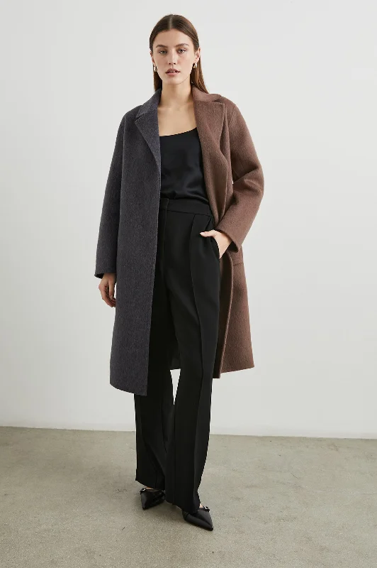 Jackets aim vibe-LORE COAT - CHARCOAL MINK MIX