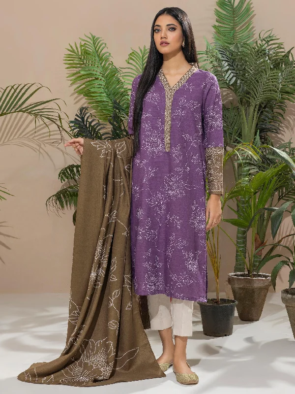 Women's clothing tailored-2 Piece Khaddar Suit-Printed (Unstitched)