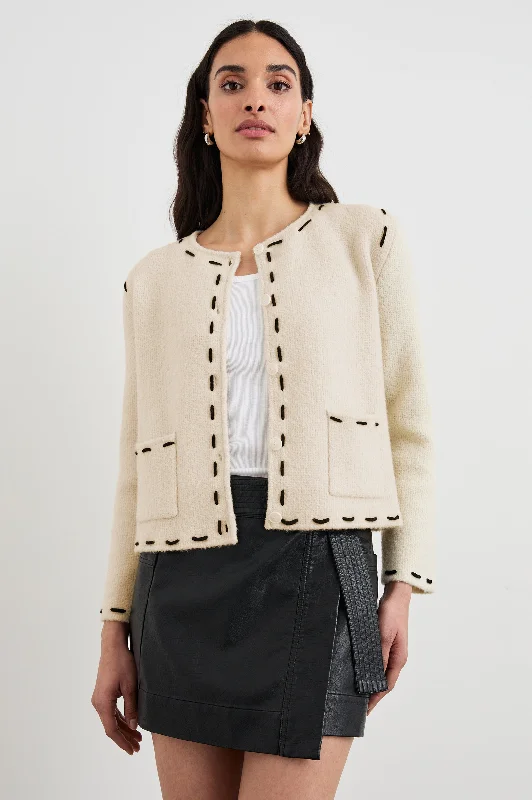 Jackets quiz wrap-JULIETTE CARDIGAN - IVORY