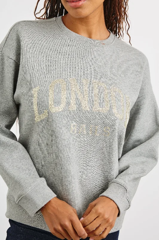 Smart casual hoodies & sweatshirts-THE VARSITY SWEATSHIRT - LONDON GLITTER