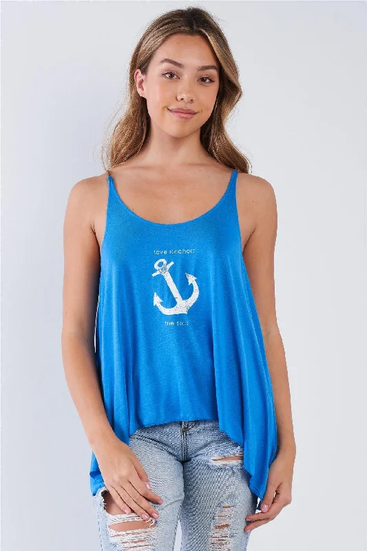 Pet Lover Tops-Sleeveless "Love Anchor, The Soul" Tank Top