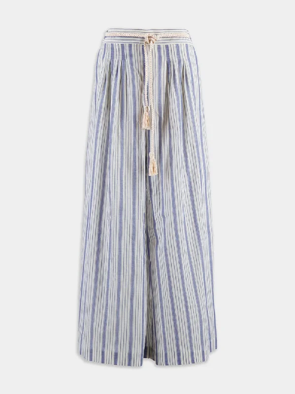 Women's clothing seasonal sales-Chintz Striped Relaxed Pant